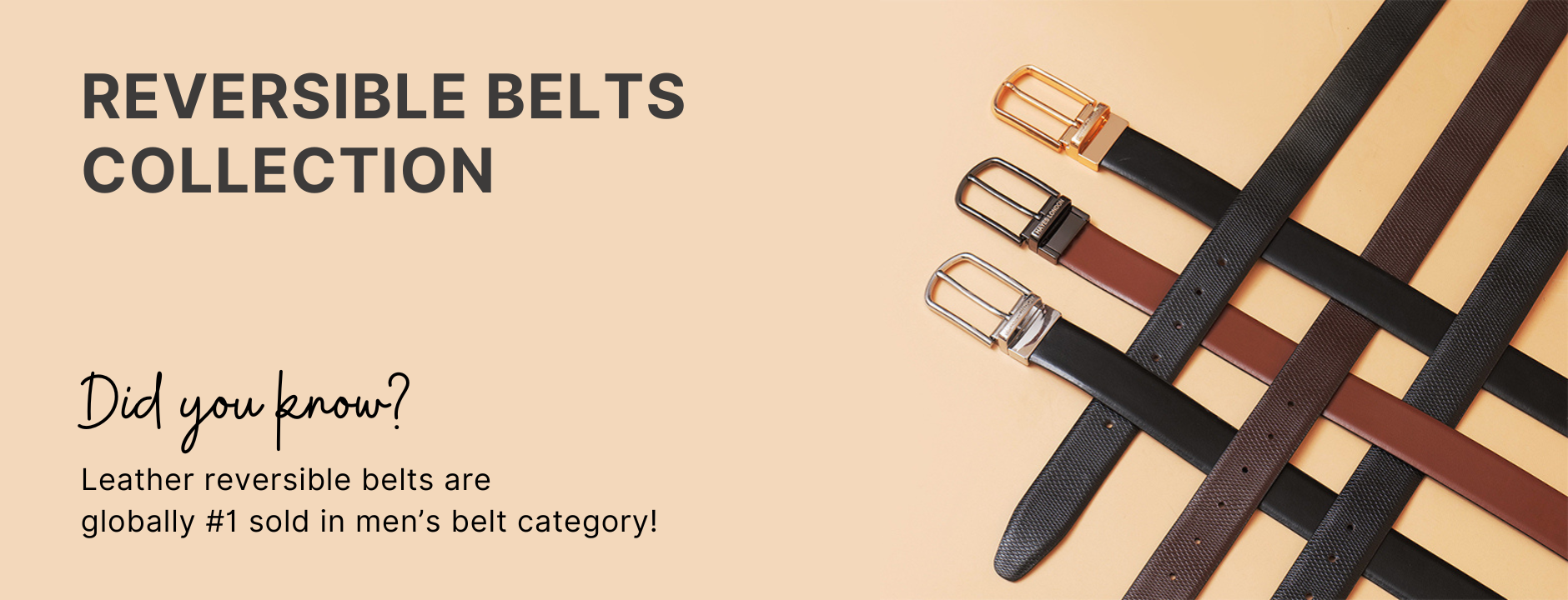Reversible Leather Belts for Men