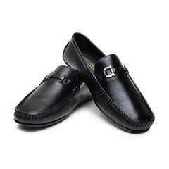 Hayes London | Belfort Driving Loafers – Black Plain Genuine Leather Men’s Shoes