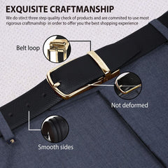 Hayes London | Italian Leather Reversible Black & Brown Belt For Men (Leather Texture: Viper)