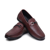 Hayes London | Falcon Horsebit Loafers – Brown Pebbled Genuine Leather Men’s Shoes