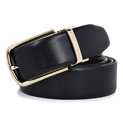 Hayes London | Italian Leather Reversible Black & Brown Belt For Men (Leather Texture: Plain)