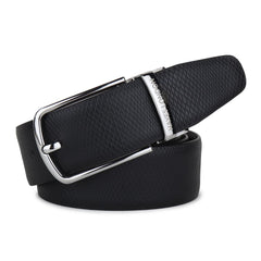 Hayes London | Italian Leather Reversible Black & Brown Belt For Men (Leather Texture: Viper)