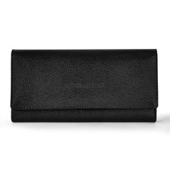 Hayes London | Black Genuine Leather Bi-Fold Clutch For Women (Leather Texture: Classic & Color: Black)