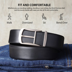 Cronos Braided Black & Brown Italian Leather Reversible Belt for Men – Grey Buckle