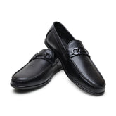 Hayes London | Dune Horsebit Loafers – Black Perforated Genuine Leather Men’s Shoes