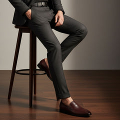 Hayes London | Belmonte Brown Formal Penny Loafers for Men – Genuine Leather Slip-On Shoes for Office & Party Wear