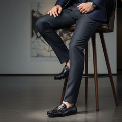 Hayes London | Cruze Driving Loafers – Black Croco Genuine Leather Men’s Shoes