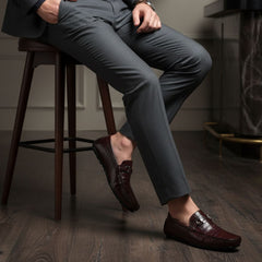 Hayes London | Cruze Driving Loafers – Brown Croco Genuine Leather Men’s Shoes