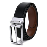 Hayes London | Italian Leather Reversible Black & Brown Belt For Men (Leather Texture: Plain)