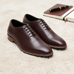 Hayes London | Shelby Wholecut Oxford Shoes – Brown Plain Genuine Leather Men’s Shoes