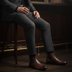 Hayes London | Strider Chelsea Boots – Brown Plain Genuine Leather Men’s Shoes