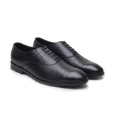 Hayes London | Troy Oxford Shoes – Black Perforated Genuine Leather Men’s Office Shoes