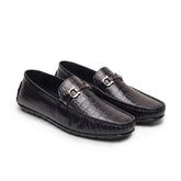Hayes London | Cruze Driving Loafers – Black Croco Genuine Leather Men’s Shoes