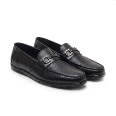 Hayes London | Dune Horsebit Loafers – Black Perforated Genuine Leather Men’s Shoes