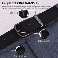 Hayes London | Italian Leather Reversible Black & Brown Belt For Men (Leather Texture: Braided)