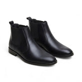 Hayes London | Strider Chelsea Boots – Black Plain Genuine Leather Men’s Shoes