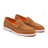 Hayes London | Velour Camel Brown - Italian Suede Leather Casual Loafer Shoes for Men – Smart, Breathable Summer-Walk Loafers