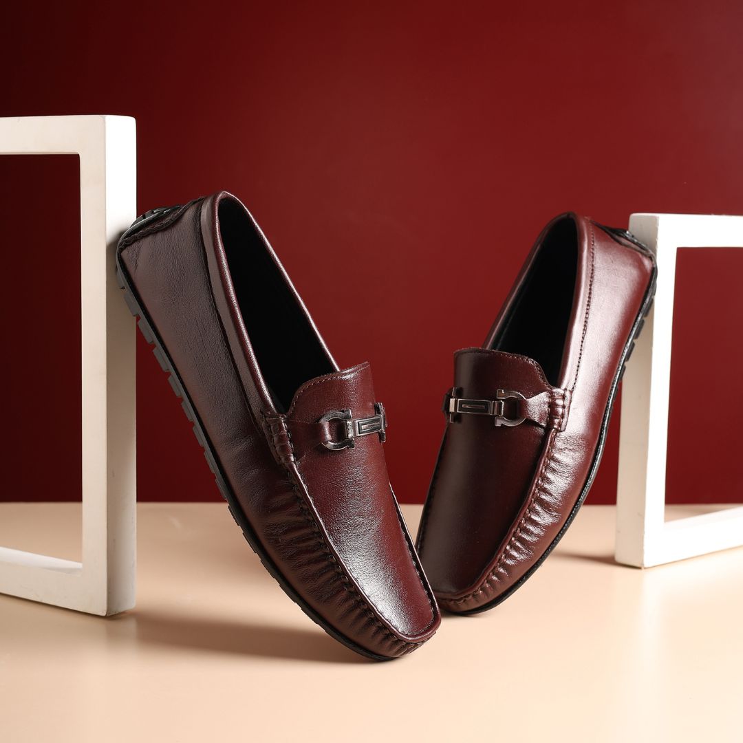 Hayes London | Belfort Driving Loafers – Brown Plain Genuine Leather Men’s Shoes