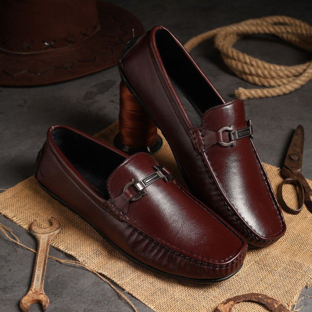 Hayes London | Belfort Driving Loafers – Brown Plain Genuine Leather Men’s Shoes