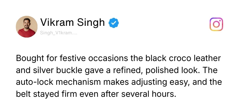 Atlas Auto-Lock No-Hole Genuine Leather Belt for Men – Micro-adjustable Smart Belt for Formal & Casual Wear (Croco Black) Review 2