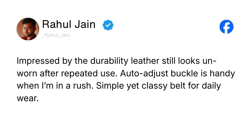 Nova Auto-Lock No-Hole Genuine Leather Belt for Men – Micro-adjustable Smart Belt for Formal & Casual Wear (Plain Black) Review 3