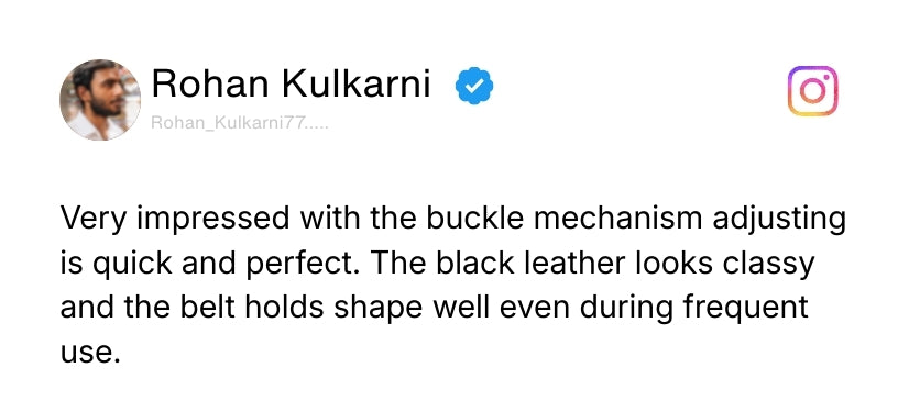 Nova Auto-Lock No-Hole Genuine Leather Belt for Men – Micro-adjustable Smart Belt for Formal & Casual Wear (Plain Black) Review 2