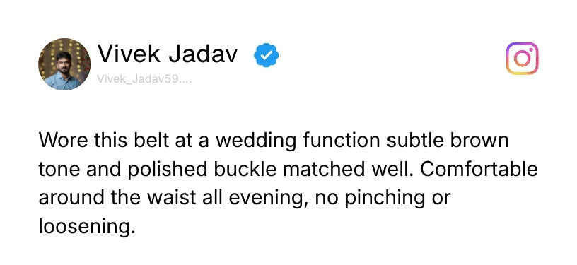 Nova Auto-Lock No-Hole Genuine Leather Belt for Men – Micro-adjustable Smart Belt for Formal & Casual Wear (Plain Brown) Review 2