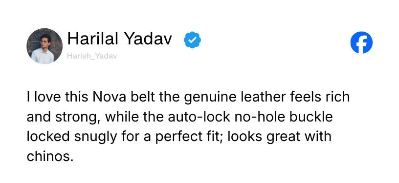 Nova Auto-Lock No-Hole Genuine Leather Belt for Men – Micro-adjustable Smart Belt for Formal & Casual Wear (Plain Brown) Review 3