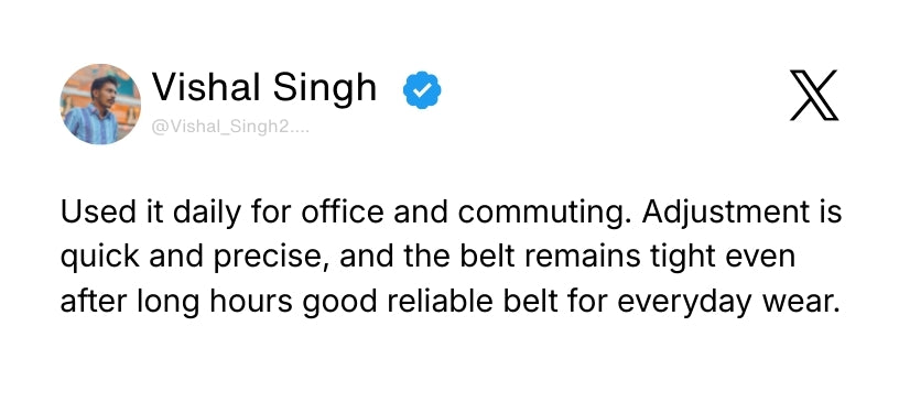 Nova Auto-Lock No-Hole Genuine Leather Belt for Men – Micro-adjustable Smart Belt for Formal & Casual Wear (Plain Brown) Review 1