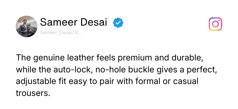 Nova Auto-Lock No-Hole Genuine Leather Belt for Men – Micro-adjustable Smart Belt for Formal & Casual Wear (Plain Brown) Review 2