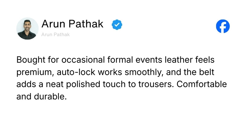 Nova Auto-Lock No-Hole Genuine Leather Belt for Men – Micro-adjustable Smart Belt for Formal & Casual Wear (Plain Brown) Review 3