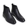 Hayes London | Hawk Chelsea Boots – Black Textured Genuine Leather Men’s Shoes