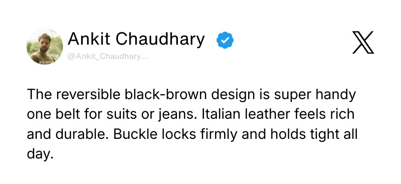 Armour Auto-Lock No-Hole Italian Leather Belt for Men – Micro-adjustable Reversible Black & Brown Belt for Formal & Casual Wear Review 1