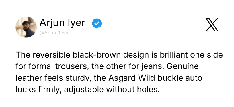 Asgard Auto-Lock No-Hole Genuine Leather Belt for Men – Micro-adjustable Reversible Black & Brown Belt for Formal & Casual Wear Review 1