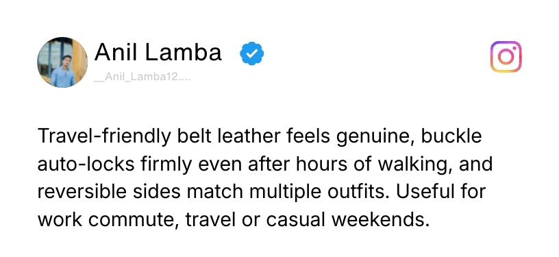 Armour Auto-Lock No-Hole Genuine Leather Belt for Men – Micro-adjustable Reversible Black & Brown Belt for Formal & Casual Wear Review 2