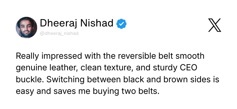 Reversible Black & Brown Genuine Leather Belt For Men with Black & Gold Buckle (Leather Texture: Wild) Review 1