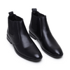 Hayes London | Strider Chelsea Boots – Black Plain Genuine Leather Men’s Shoes