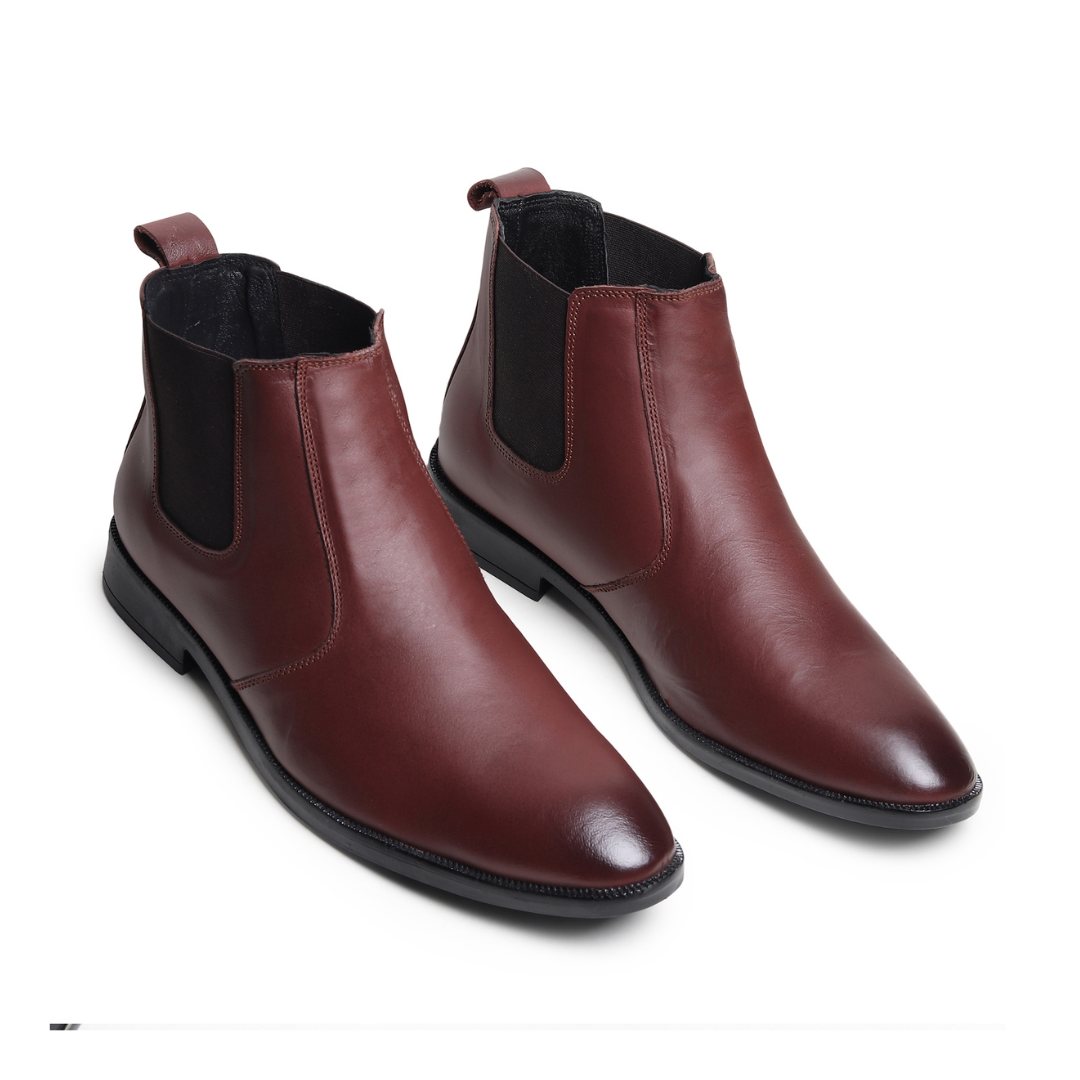 Hayes London | Strider Chelsea Boots – Brown Plain Genuine Leather Men’s Shoes