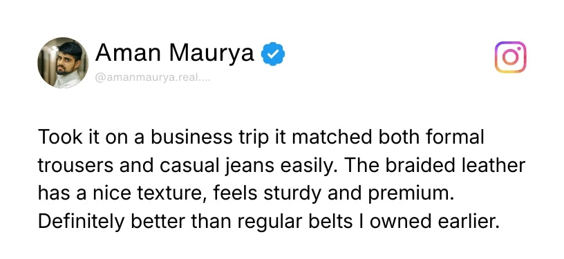 Italian Leather Reversible Black & Brown Belt For Men with Black & Gold Buckle (Leather Texture: Braided) Review 2