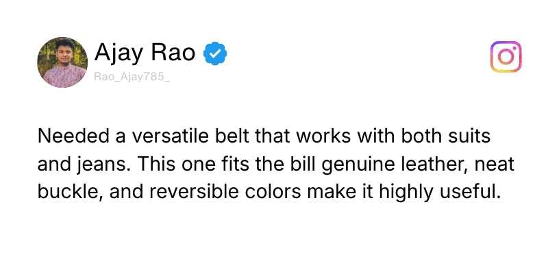 Italian Leather Reversible Black & Brown Belt For Men with Black & Gold Buckle (Leather Texture: Plain) Review 2