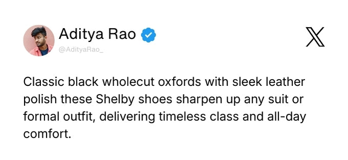 Shelby Wholecut Oxford Shoes – Black Plain Genuine Leather Men’s Shoes Review 1