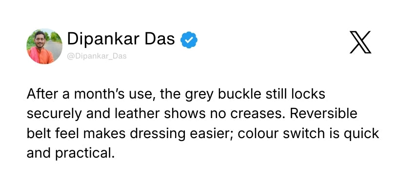 Italian Leather Reversible Black & Brown Belt For Men (Leather Texture: Viper) Review 1