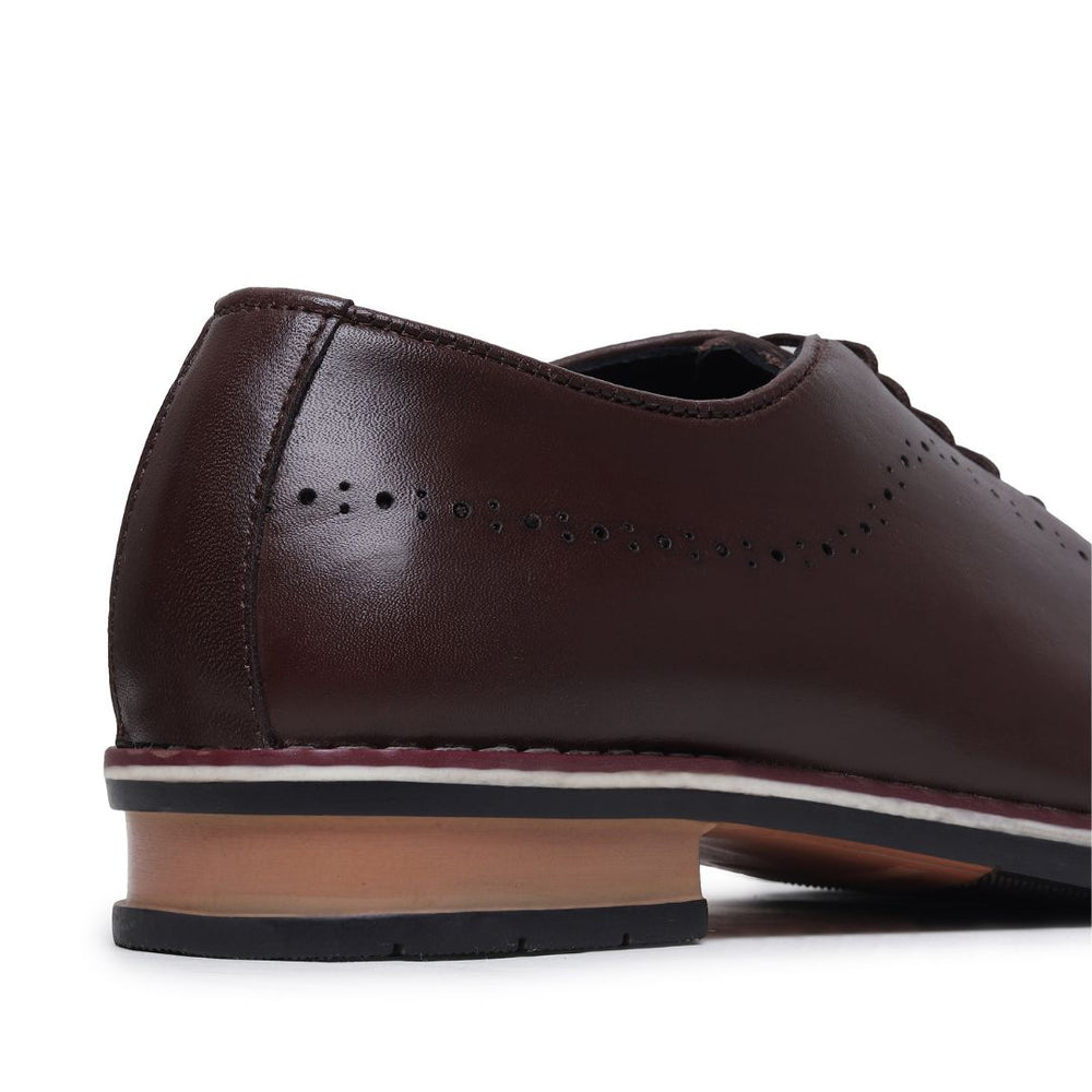 Hayes London | Shelby Wholecut Oxford Shoes – Brown Plain Genuine Leather Men’s Shoes