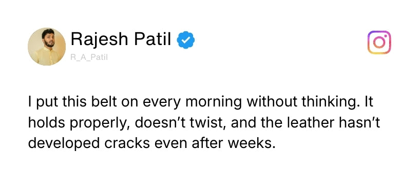 Italian Leather Reversible Black & Brown Belt For Men (Leather Texture: Viper) Review 2