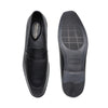 Hayes London | Windsor Penny Loafers – Black Perforated Genuine Leather Men’s Shoes