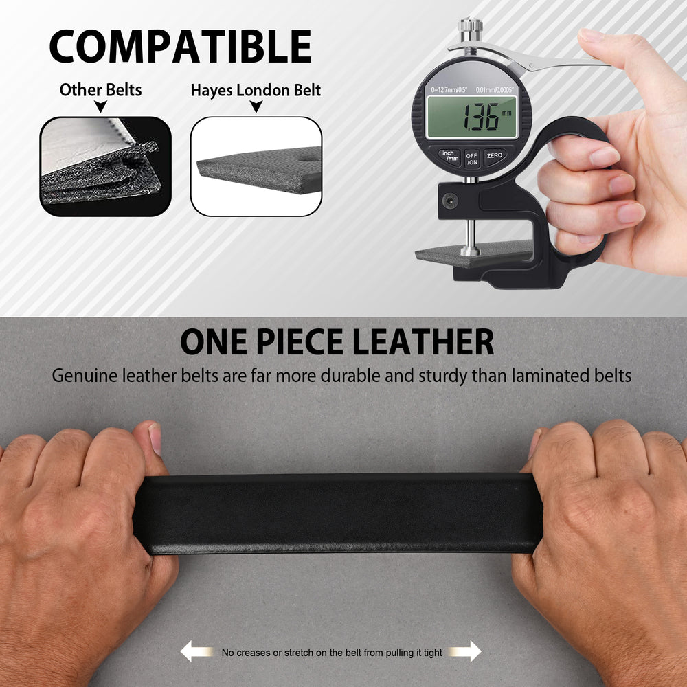 Hayes London | Italian Leather Reversible Black & Brown Belt For Men (Leather Texture: Plain)