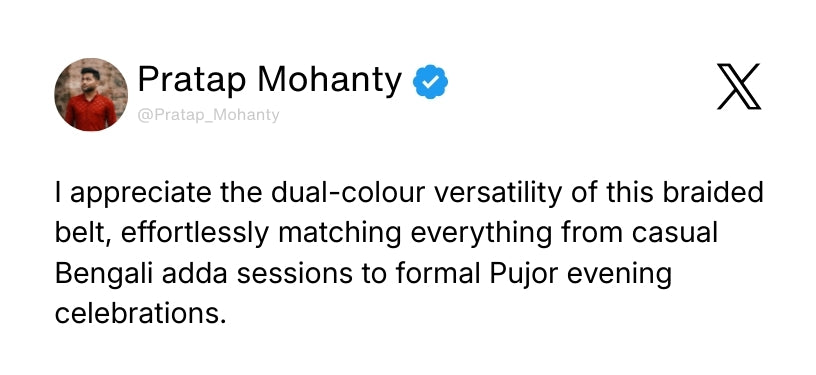 Italian Leather Reversible Black & Brown Belt For Men (Leather Texture: Braided) Review 1