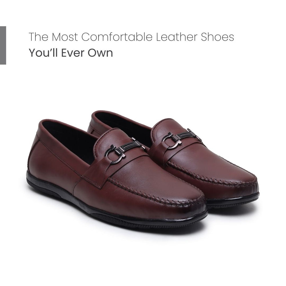 Hayes London | Blaze Horsebit Loafers – Brown Plain Genuine Leather Men’s Shoes