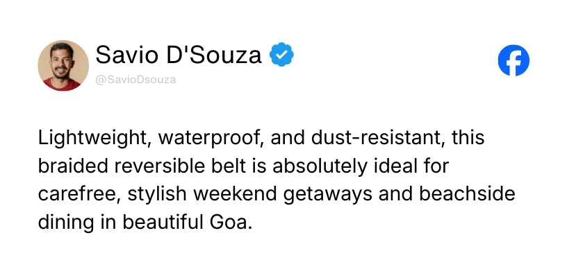 Italian Leather Reversible Black & Brown Belt For Men (Leather Texture: Braided) Review 3