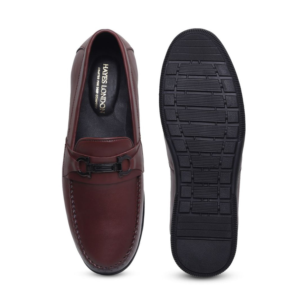 Hayes London | Blaze Horsebit Loafers – Brown Plain Genuine Leather Men’s Shoes